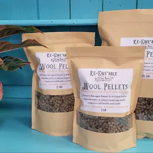 Re-Ewe'able Wool Pellets- Natural Fertilizer & Soil Amendment 1# bag home planting