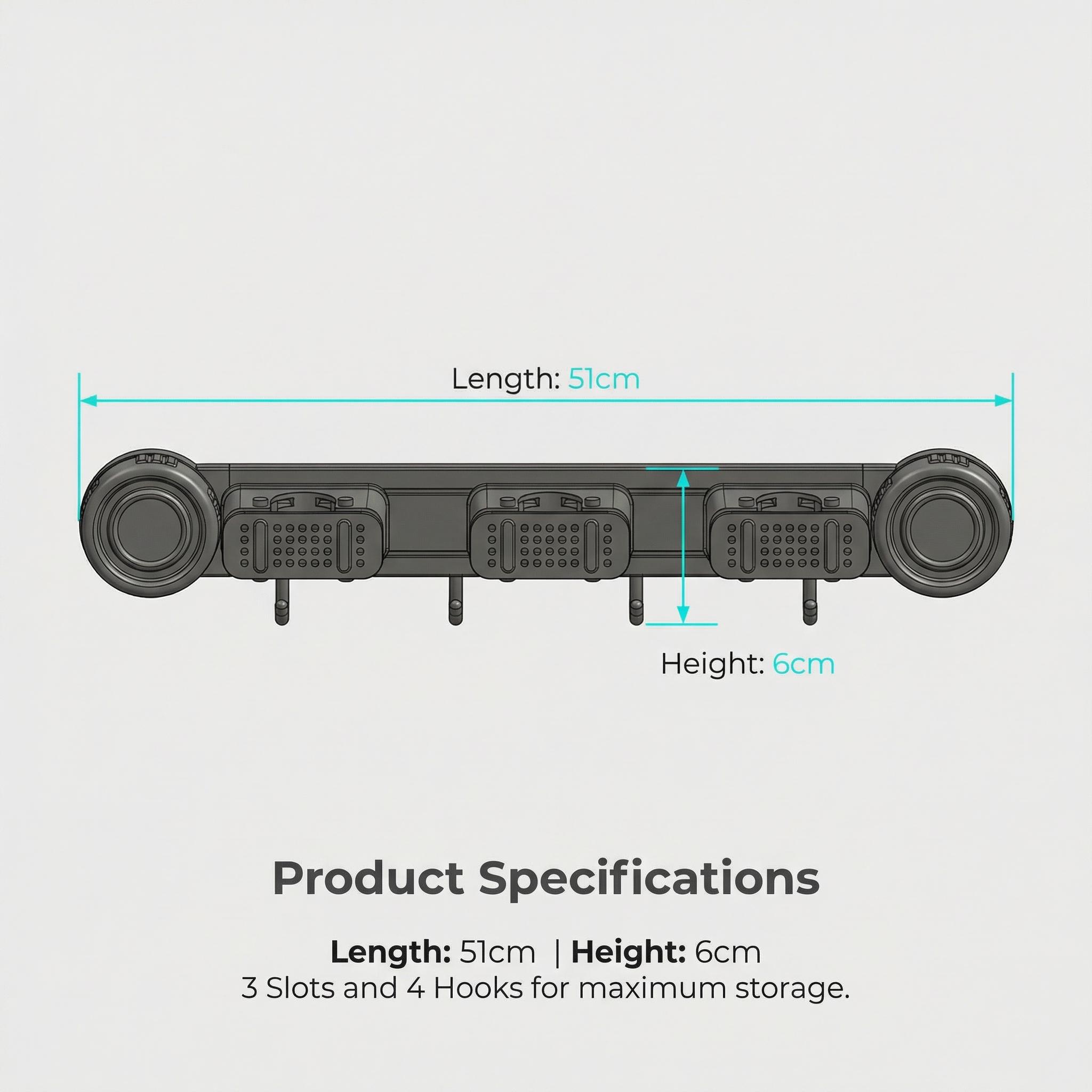 No Drill Suction Cup Mop Holder, Heavy Duty 10KG Space Aluminum Broom Organizer with Hooks, Wall Mounted Damage-Free Storage Rack for Bathroom Kitchen Laundry Room