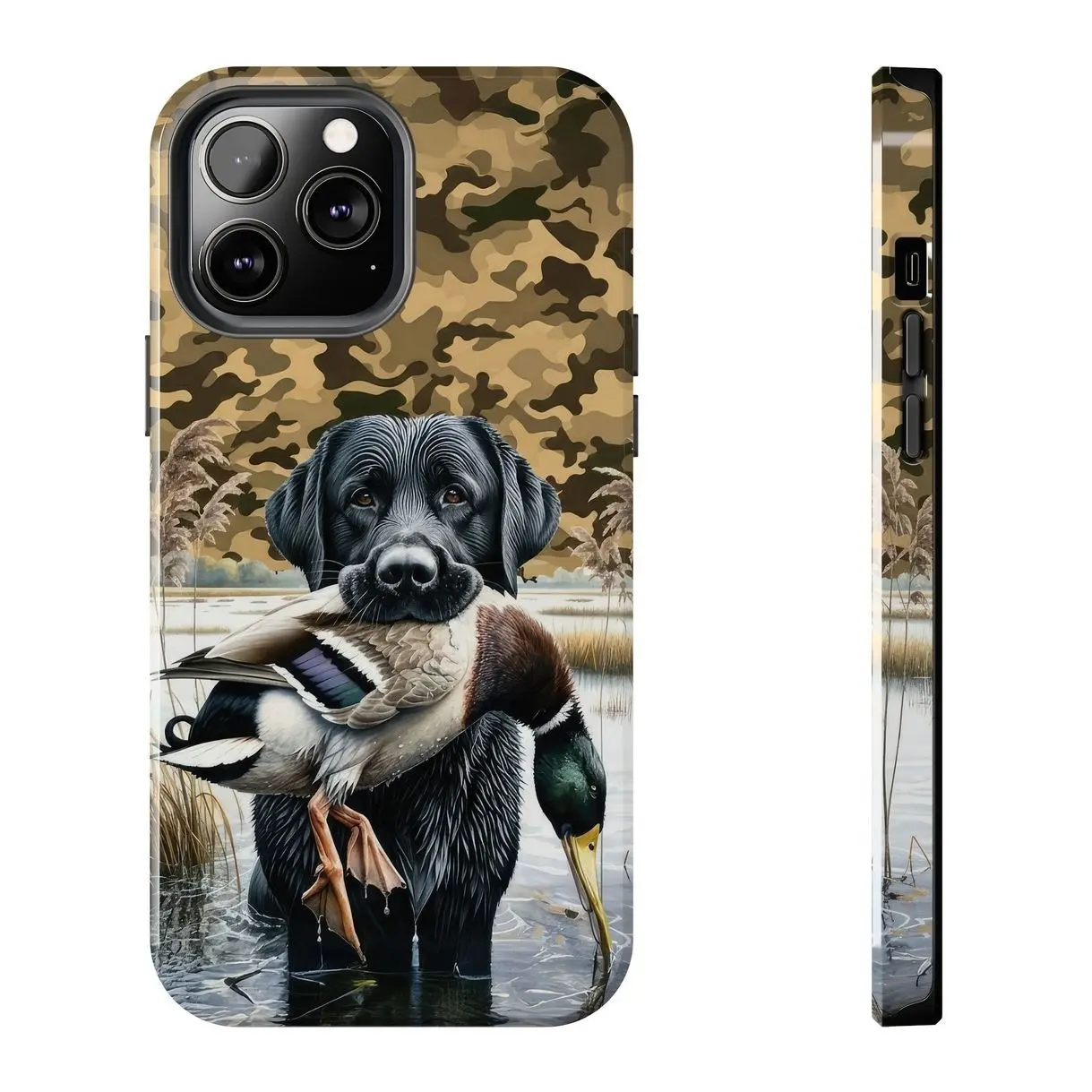 Duck Hunting Dog Camo Phone Case Accessories Durable Shockproof Protective Protection Casing Cover Protector Cellphone Case Smartphone Multicolor F