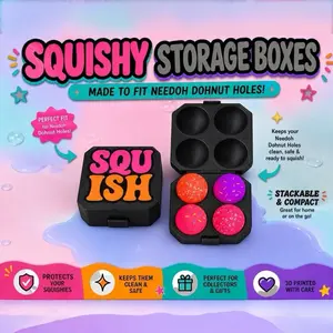 Circular Squishy Storage Case - Unisex Portable Tactile Travel Organizer for Stress Relief Fidgeting, Stress Toys