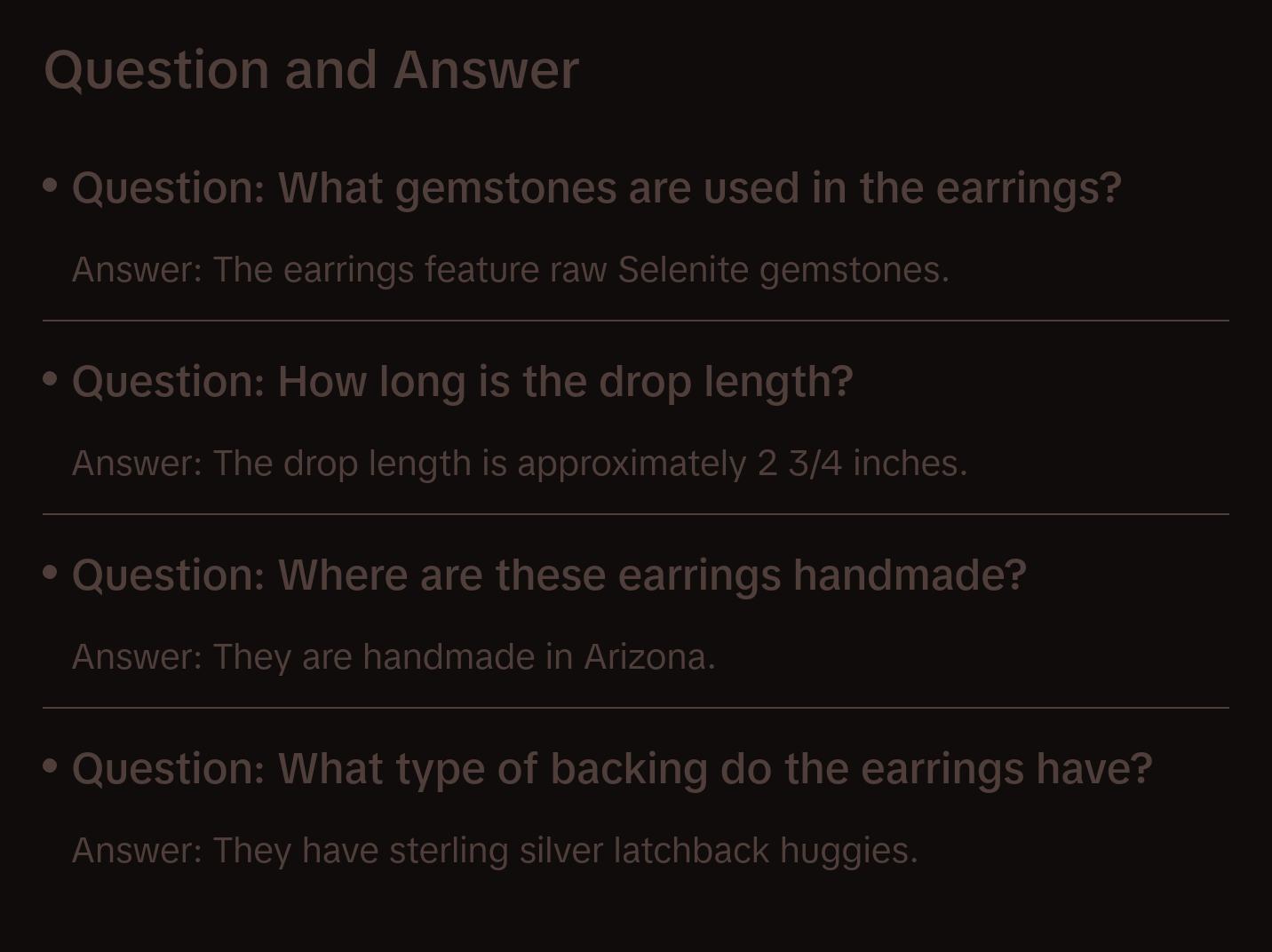 Spiritual Gangster Selenite Earrings