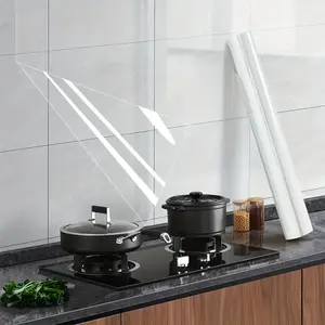 Roll [23.62 * 393.70 in ] HD transparent film self-adhesive kitchen protective film, removable contact paper for countertops, cabinet doors and home decoration, electrostatic wall protective film, clear partition protective film