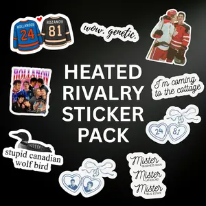 Heated Rivalry Holographic Sticker Pack (9PCS) – Die Cut Vinyl Bundle rosanov sticker journal decoration rivalry sticker