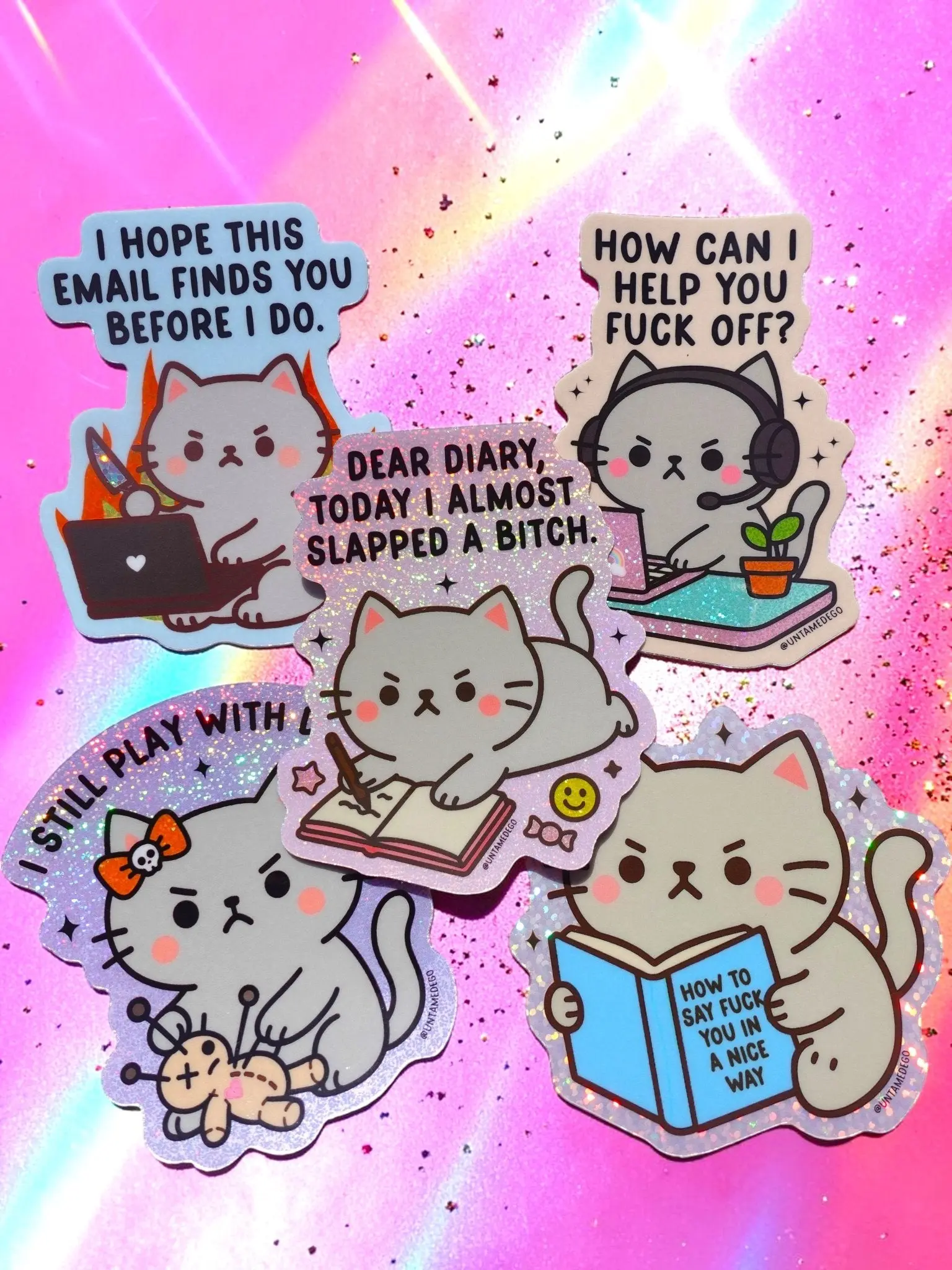 Angry Kitty Sticker Pack