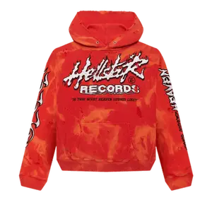 Hellstar Records Pullover Hoodie 'Lava'（sneakers）
