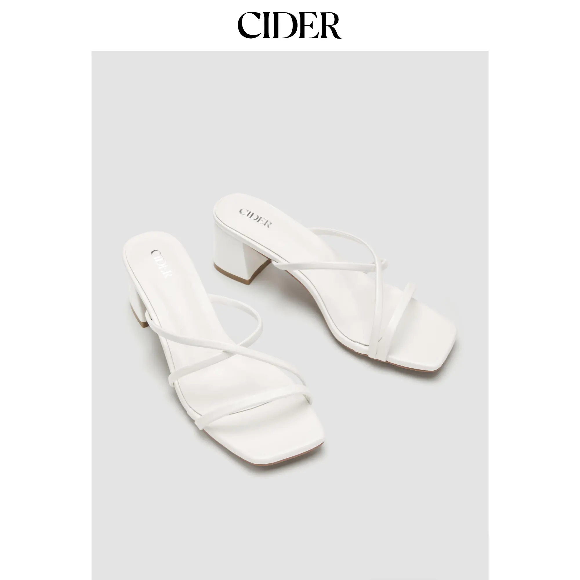 Cider STRAP CHUNKY HEEL SANDALS