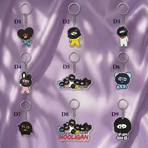 [Keychain] BTanS Chibi Hoo.ligan Acrylic Keychain, 2026 world Tour Gift for Fan, K-pop Charm, SIDED Keychain, K-pop Charm, Concert Outfit, Concert Gift for Army