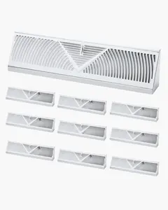 Floor Registers 18-Inch 10-Pack Floor Vents For HVAC Baseboard Registers White - Durable Powder-Coated Steel Floor Vents, 18-Inch, 10-Pack, White Finish, Easy Install, Quiet Airflow, Ideal For Home Heating And Cooling Ducts
