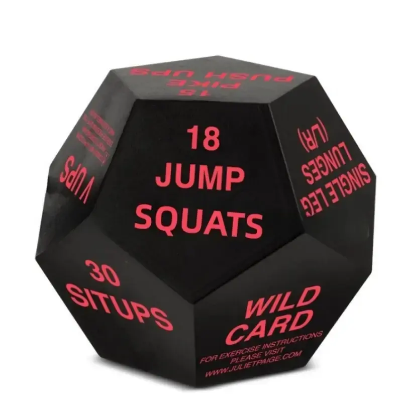 Fitness Dice Roller, 12-Sided Incentive Durable Rubber Dice, Fun Stress Relief Toy Yoga Ball, Home Fitness, Exercise, Workout, Aerobics, Yoga, Ideal Gift
