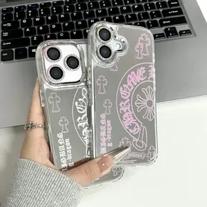 Gothic cross iPhone 17 Case Mirror PatternPhoneCasesfor iPhone11-17 Pro Max StylishShockproofCover, Aesthetic Gift Made inUSA.iphone 17/16 case/17promaxcase/14 case/13 case   AM17