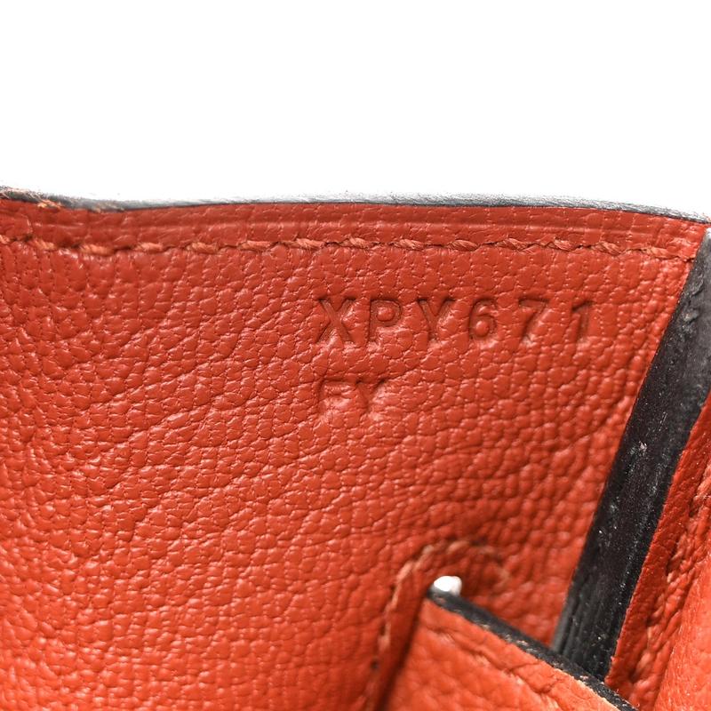 Pre-owned HERMÈS Leather Travel Bags Togo Birkin 30 Cuivre