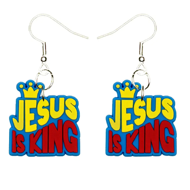 Jesus Earrings Hypoallergenic Silver Plated Fishhooks Yazzle Dazzle Religion Church Spiritual Bible Pastor Priest