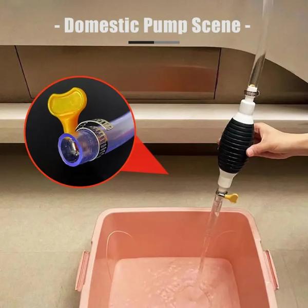 Siphon Pump Universal Manual Liquid Transfer Pump, Portable Hand Siphon For Fish Tanks, Water, And Non-Corrosive Fluids
