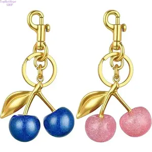 Cherry Bag Charm - Purse Charms Keychain- Car Cherry Accessories Bag Accessory keychians Gifts for Women Purses Bags Handbags Wallets Backpacks,summervibes