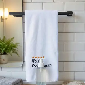 1pc, 35x75cm Embroidery Design Microfiber 400gsm Face Towel Hand Towel Flannel Super absorbent Soft Guest Towel Decorative Towels Absorbent Thickened Towels, Perfect for Home Bathroom Decor Wedding Gift Bachelorette Party Mother's Day Fathers's Day