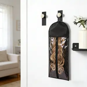 Wig Storage Bag with Hook, 6 Counts Dustproof Zipper Wig & Hair Extension Hange Organiser Hangable room organization product