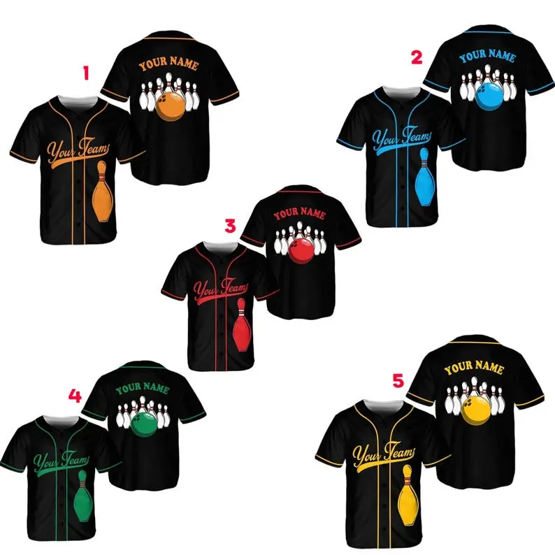 Personalized Vintage Bowling Team Baseball Jersey, Custom Name & Team Bowling Jersey, Uniform For Bowling Team, Bowling Lovers, Sport Gifts