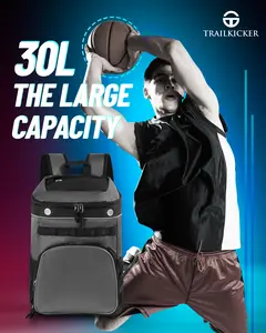 Soccer Bag, 30L Soccer Backpack with Ball Compartment for Men and Women Fit Basketball Volleyball, Large Capacity Sports Equipment Bags Gift Gym Outdoor Camping