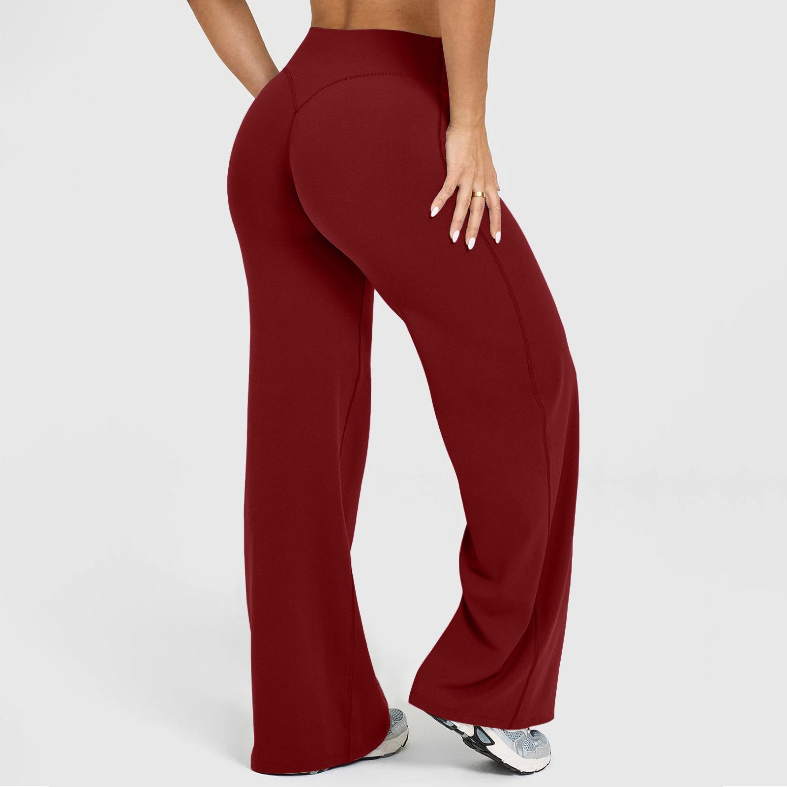 JGS1996 Women's High Waisted Straight Leg Yoga Pants - Casual Loose Outfit Lounge Pants Soft Stretchy Seamless Leggings Comfortable Flattering Activewear for Workout Gym Daily Wear
