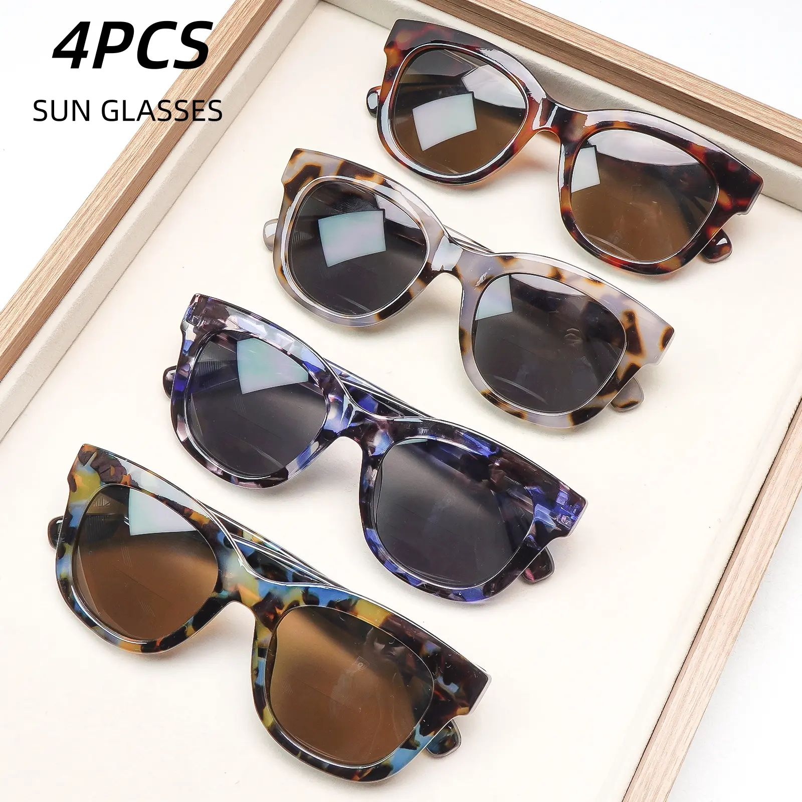 4 Pack Bifocal Reading Sunglasses for Women UV400 Driving Readers Lightweight Fashion Outdoor Glasses