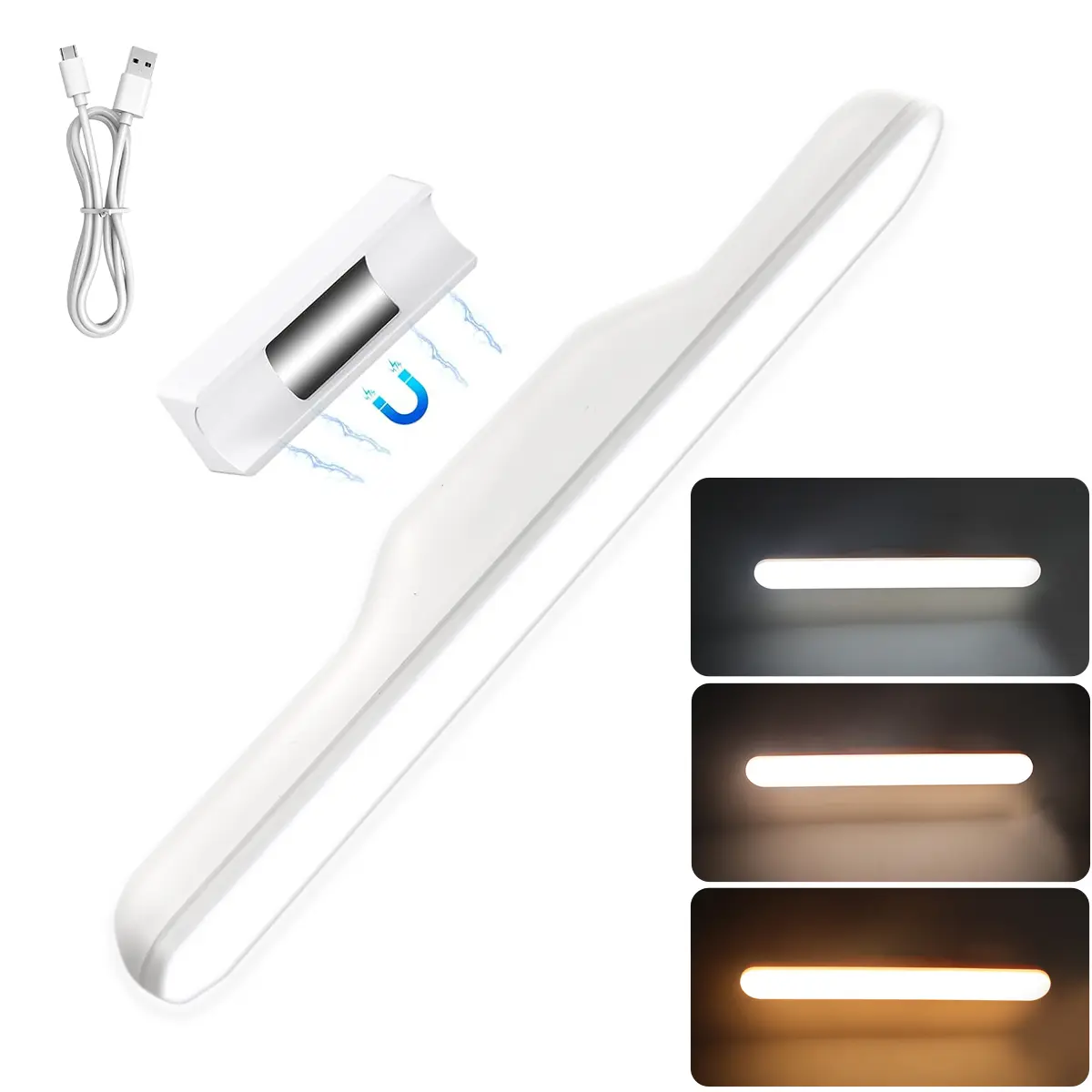 Wireless Vanity Makeup LED Lights Rechargeable -On Light Bar for Mirror with 3 CCT Dimmable Cordless Bathroom Lighting Ideal Gift for Women