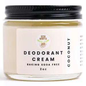 ECO ROOTS Natural Deodorant for Women & Men | Organic Deodorant Cream Non Aluminum | Baking Soda Free Healthy Deoderant for Body & Private Parts | All Vegan Pit Paste Zero Sweat | Coconut Scent