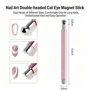 Magnetic Cat Eye Nail Magnet Tool - Beauty Care Accessory for Nail Art, Quick Auto-Adsorption for Metallic Glass Pearl Effect, Beginner-Friendly for Smooth Cuticles & Shaping, Salon-Like Polish Results