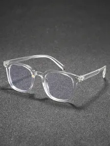 Classic Simple Unisex Non-Prescription Clear Lens Glasses, Clear Casual Eyeglasses, Suitable for Daily Life and Office Use, Transparent Lens Glasses, Plastic Eyewear, 1 Pair/2 Pairs