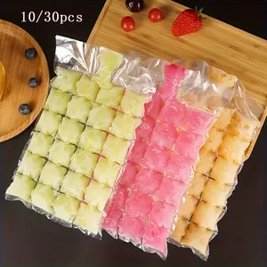 Reusable Ice Cube Trays, Durable Pe Material, Stackable Self-Seal Freezer Bags, Portable Insulated Storage for Camping & Parties