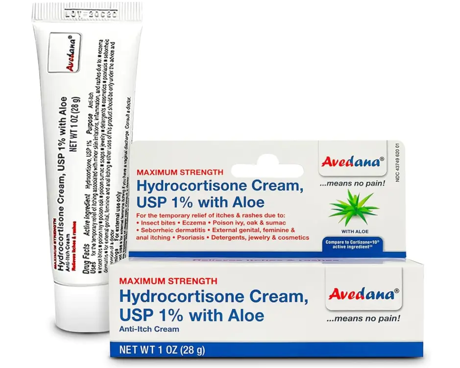 Hydrocortisone Cream – 1 Ounce Eczema Cream with Aloe Vera – Premium Anti Itch Cream Extra Strength – Ideal for Rashes, Itchiness, Insect Bites, Dermatitis, Detergents, Jewelry