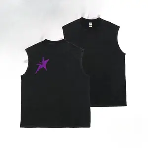 *JoJo's Bizarre Adventure* Purple Star Joestar Family Emblem - 100% Cotton Sleeveless Retro Wash Tank Top