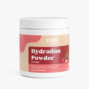 FWCLABS Hydration Powder (Lychee) - Premium Daily Electrolyte & Vitamin B-Complex Supplement | Magnesium, Potassium & Calcium Blend for Daily Wellness - Non-GMO Formula - 162g