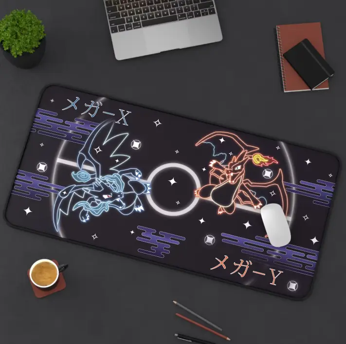 Mega Charizard X&Y Dragon type-MousePad, Desk Mat, Extended, Giant Mouse Pad