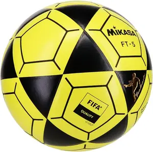 Durable Non-Slip Soccer Ball Official Size High Quality Soccer Ball Mikasa FT5 Goal Master Soccer Ball (Yellow/Black, Size 5) Football Outdoor