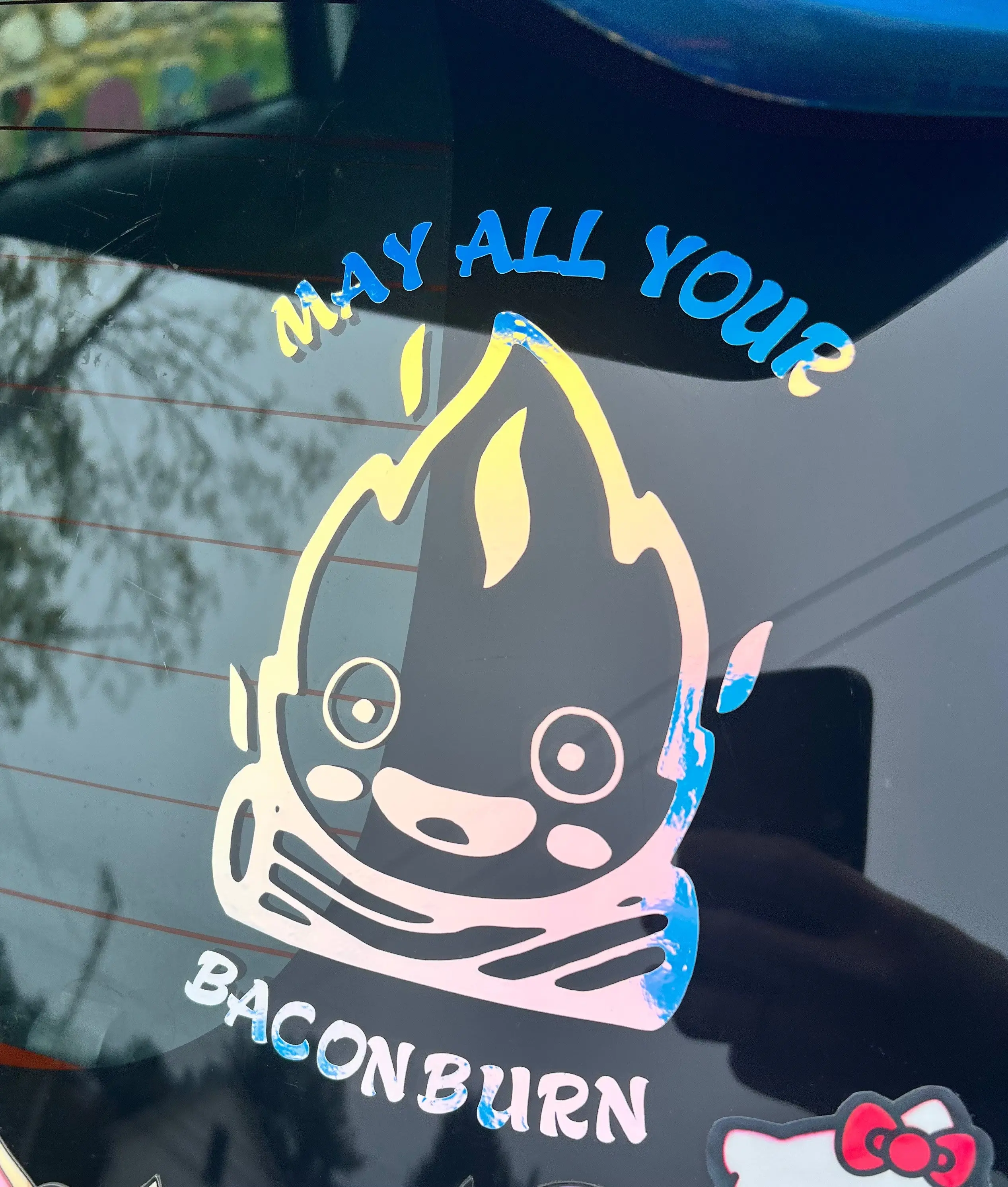 kawaii anime fire demon calcifer vinyl car decal
