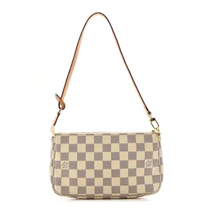 Pre-owned Louis Vuitton Damier Azur Canvas Shoulder Bags Damier Azur Pochette Accessories NM