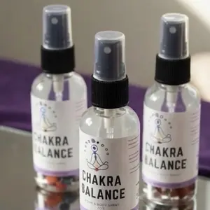Chakra Balance Room & Body Spray 2oz - Rainbow Spray for Healing Cleansing with 7 Layer Crystal & Reiki Charged Formula luxury fragrance Fabric Refresher