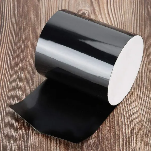 Black waterproof PVC leak repair tape roll