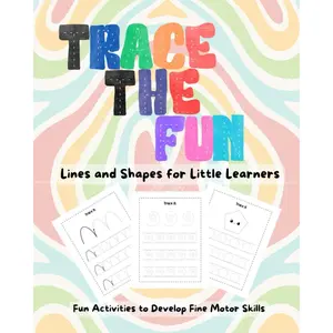 Trace the Fun: Lines and Shapes for Little Learners (Ages 3-5) (Learn With Me) Paperback – Large Print, May 6, 2025