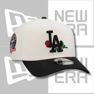 New Era LA Dodgres Rose Cap – 9FIFTY Adjustable, Streetwear Hiphop Style, Premium Embroidery, Clean Cream/Black