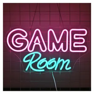 Sign Illuminated Game Room Neon Signs Light Up Sign Logo For Wall Decor Games Room Decoration Party Birthday Bedroom Art Lamp 42cm×23.5cm