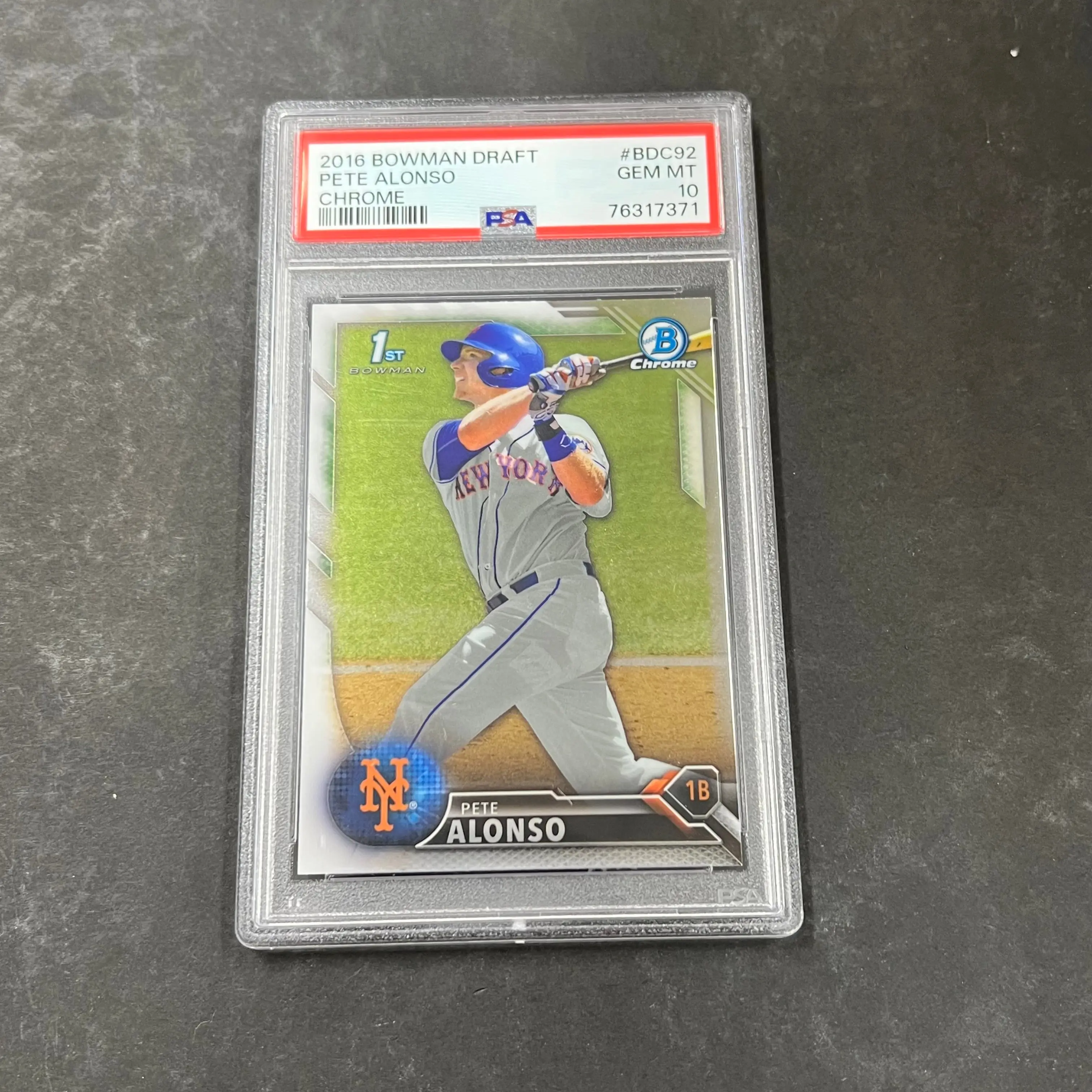 2016 Bowman Draft #BDC92 Pete Alonso Graded Card PSA Slabbed GEM MT 10 Mets