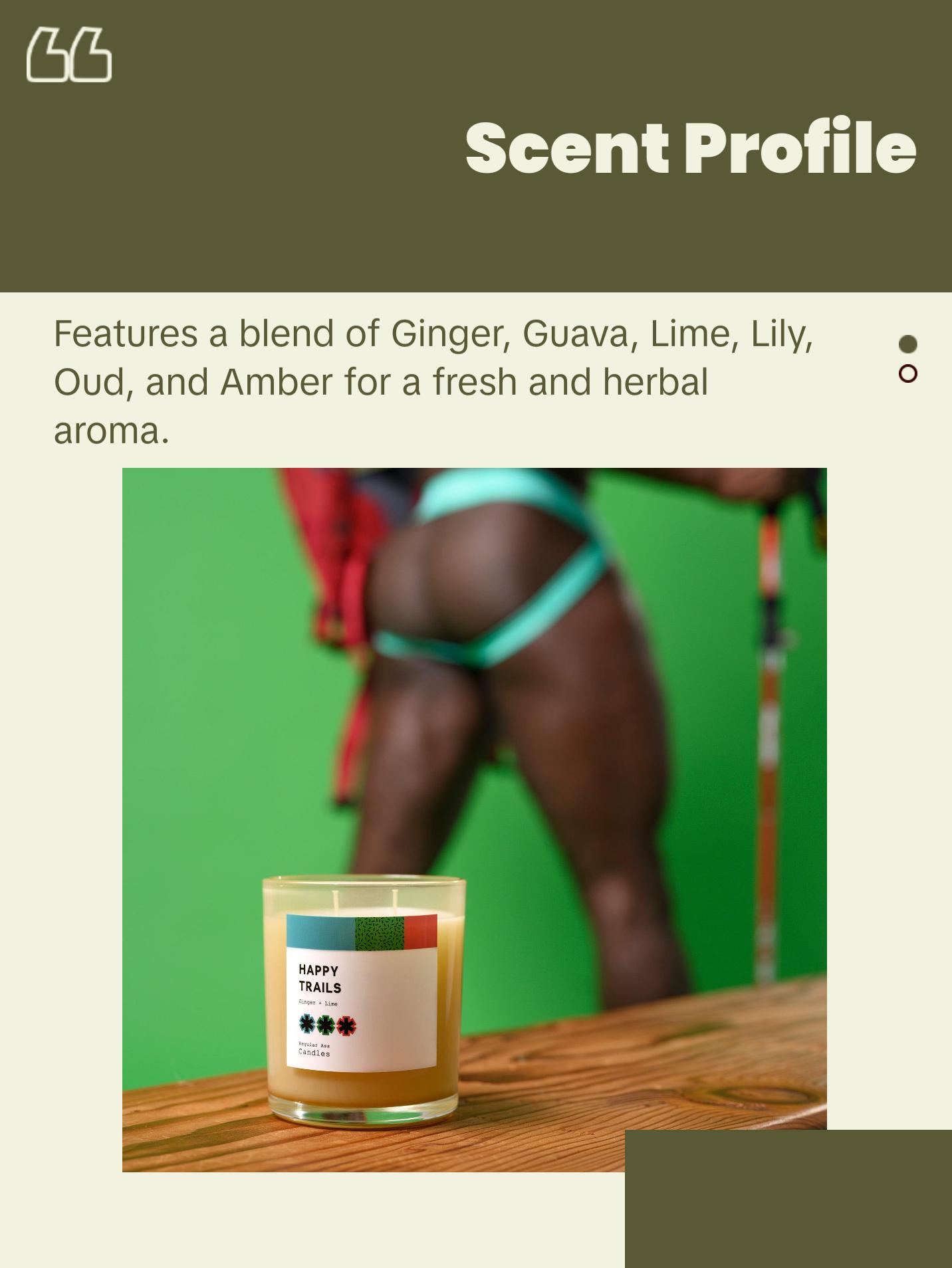 HAPPY TRAILS Ginger, Guava, Lime Candle