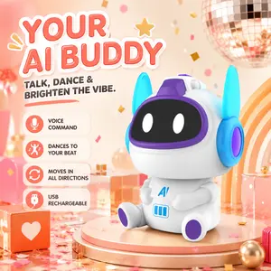 Cute AI Companion Robot, Desk-Size Delight Aesthetic Office Decor, Interactive Voice Control Talking Toy, Custom Personality Electronic Pet