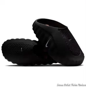 Lightweight Recovery Slides – All-Black Breathable Mesh with 22 Independent Foam Nodes for Post-Workout, Home & Casual Wear