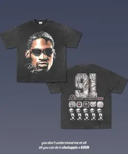 DENNIS RODMAN TEE 6.54 Graphic Sport Washed T-shirt Bold Athletic Tee Vintage Basketball Player Game Day Sports Fan Playoffs Y2K Streetwear Gift for Him Gift For Her