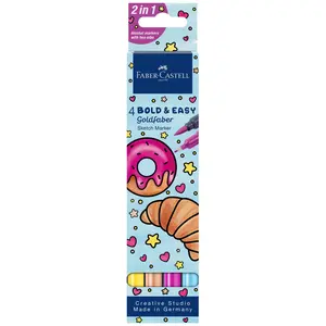 Bold & Easy Coloring Goldfaber Sketch Markers 4ct Sweets - #FC164817