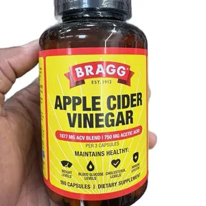 Bragg Apple Cider Vinegar Daily Dose of Wellness Capsules with 750 MG Acetic Acid for Health Benefits