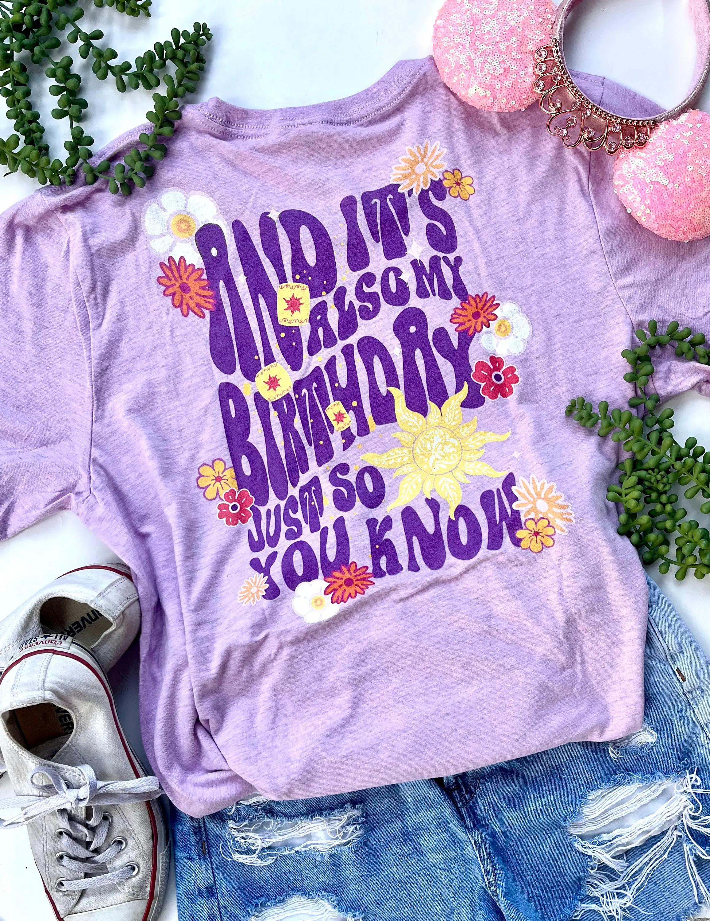 Princess Rapunzel And It's Also My Birthday Just So You Know  t-shirt Unisex Cotton Crewneck Shirt