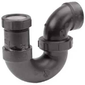 212 MAIN 02220H Unionless Clean Out P-Trap, ABS Plastic, 0.5-0.75 in, Bathroom Fixture Drain (Los Angeles Design)